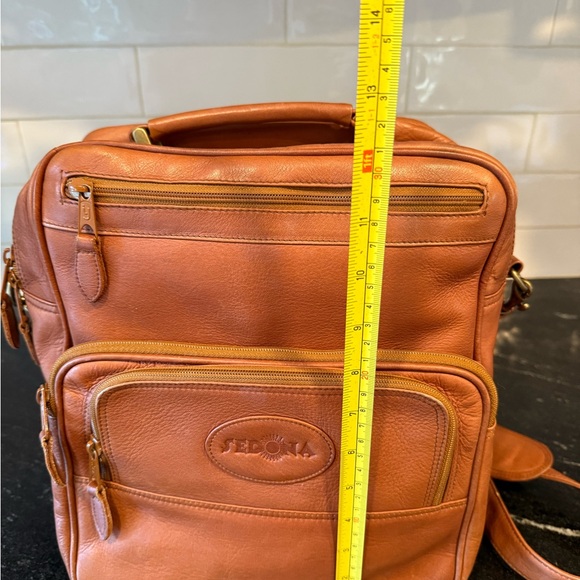 Brown Leather Messenger Bag with Adjustable Strap, Great for Travel or Everyday - Picture 8 of 14